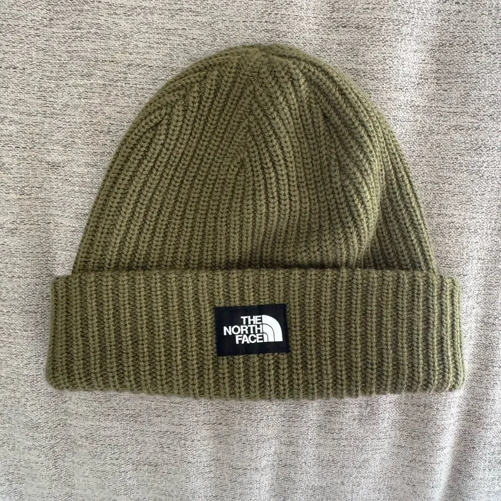 The North Face Youth Salty Dog Beanie Burnt Olive Green Kids Winter Hat